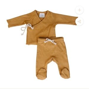 Organic Cotton Mustard Baby One Piece Set